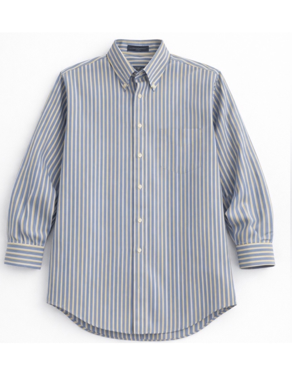 Britches of Georgetown Blue Yellow Stripe Button-Down Shirt | 16–33 |100% Cotton